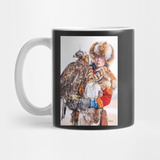 Eagle Huntress coloured pencil art Mug